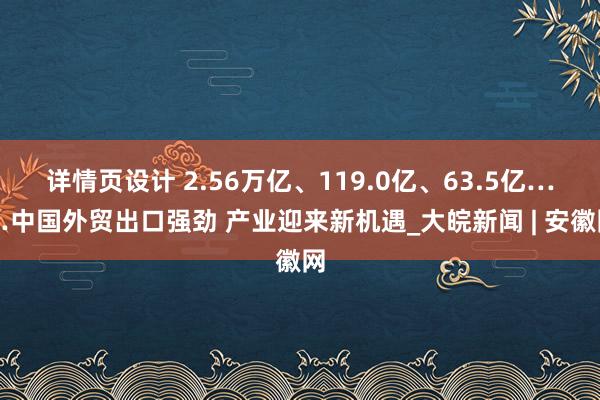 详情页设计 2.56万亿、119.0亿、63.5亿……中国外贸出口强劲 产业迎来新机遇_大皖新闻 | 安徽网